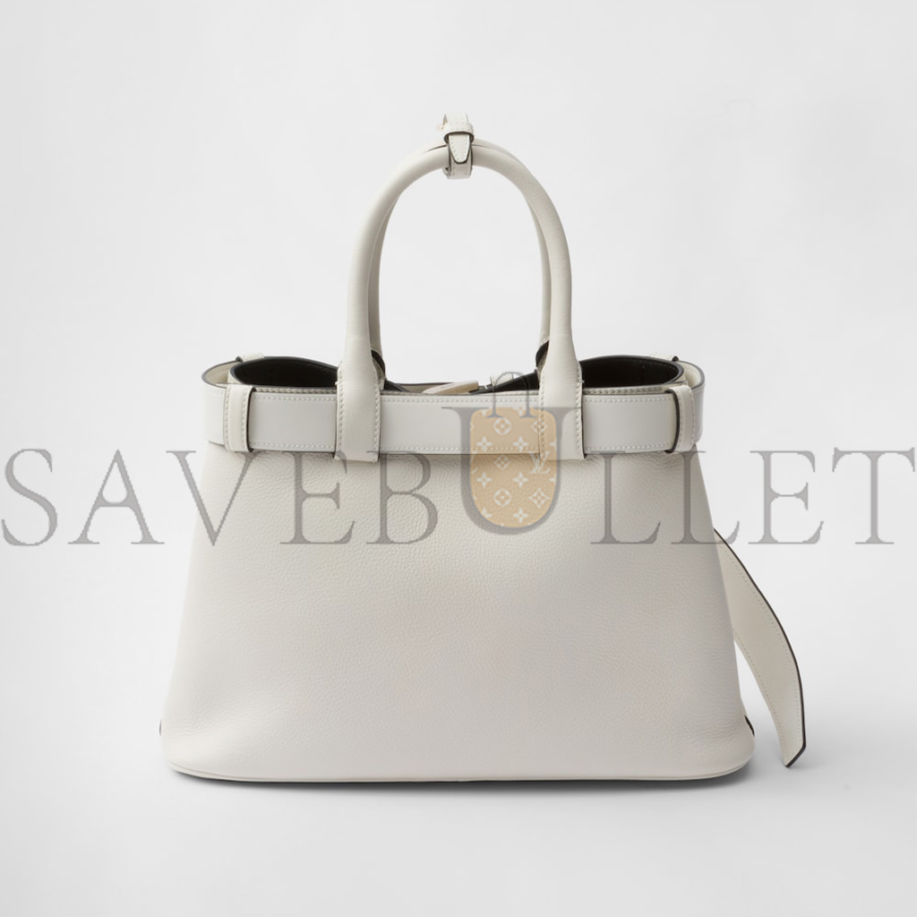 PRADA BUCKLE MEDIUM LEATHER HANDBAG WITH BELT 1BA434 (32*23*11cm)