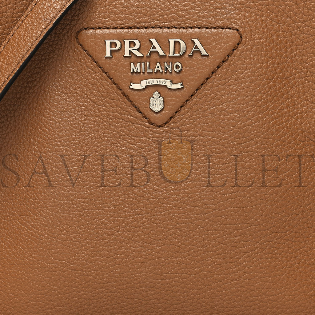 PRADA VITELLO DAINO SOFT MINI SHOULDER BAG CARAMEL (20*19*13cm)