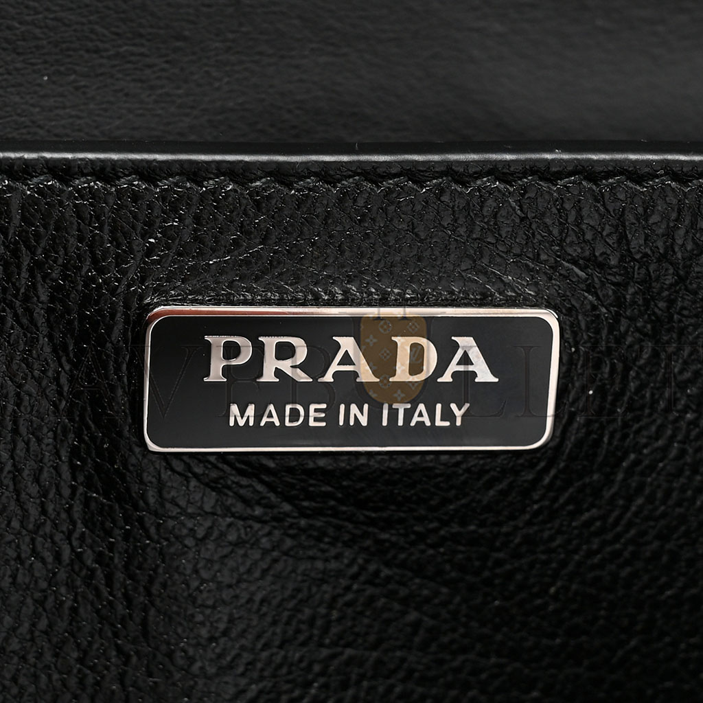 PRADA CITY CALF SAFFIANO CAHIER BAG BLACK (20*14*9cm)