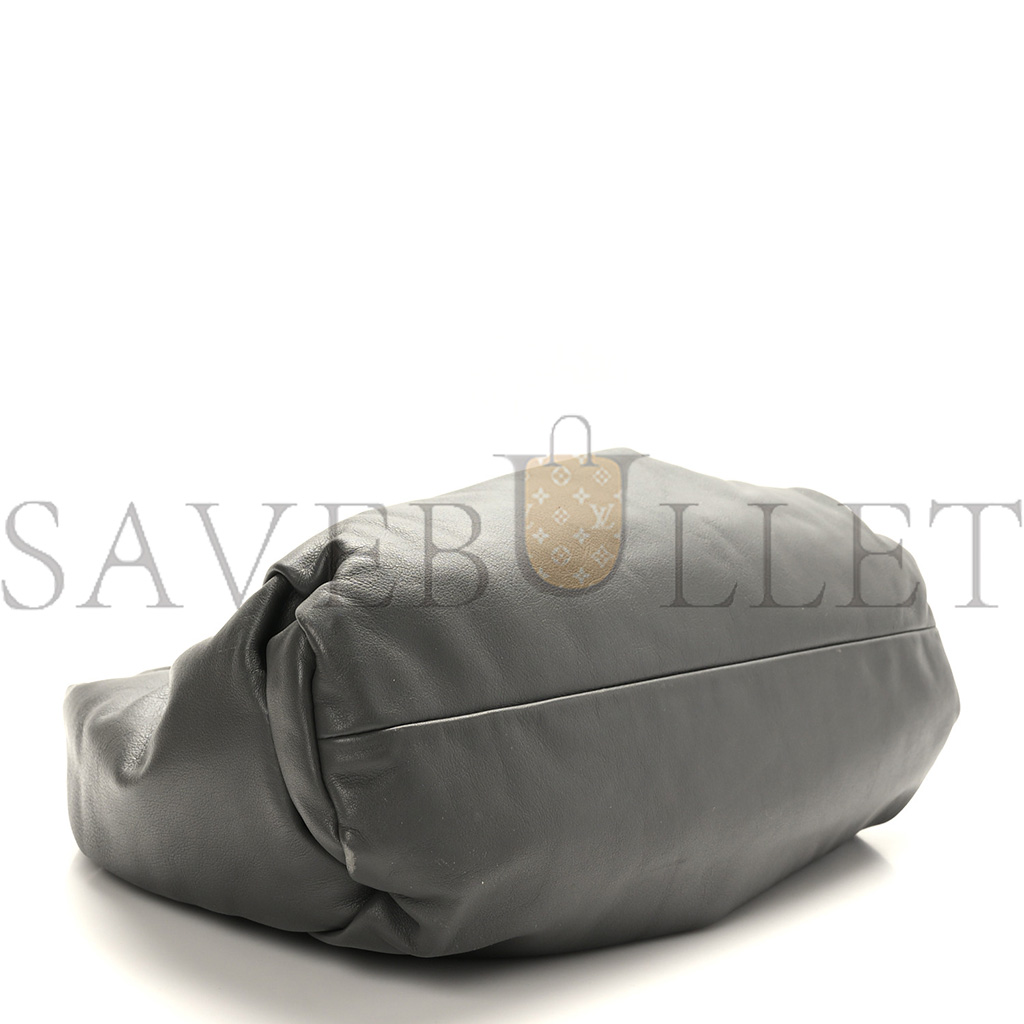 BOTTEGA VENETA SMOOTH BUTTER CALFSKIN SMALL THE SHOULDER POUCH GREY  (39*22*15cm)