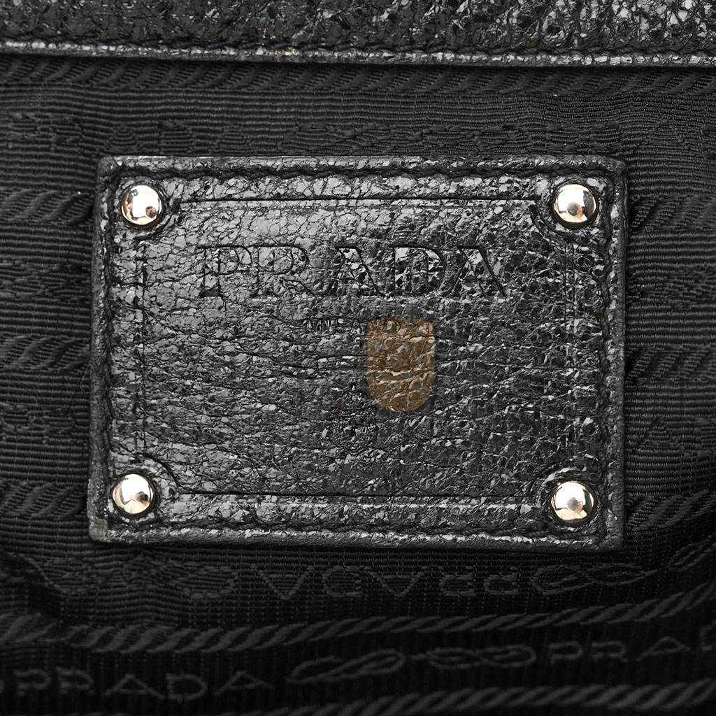 PRADA NYLON QUILTED 24H SATCHEL BLACK (34*23*16cm)