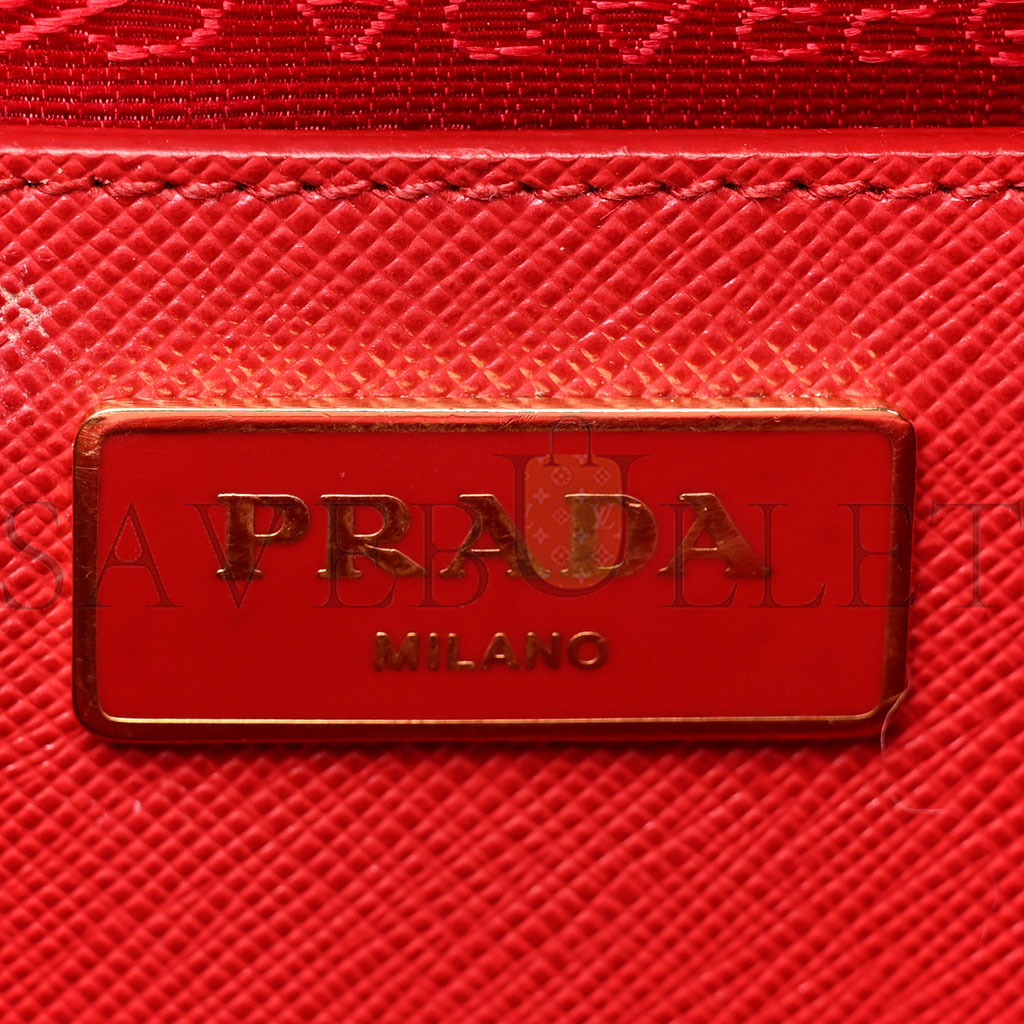 PRADA SAFFIANO LUX PARABOLE TOTE FUOCO (34*26*15cm)