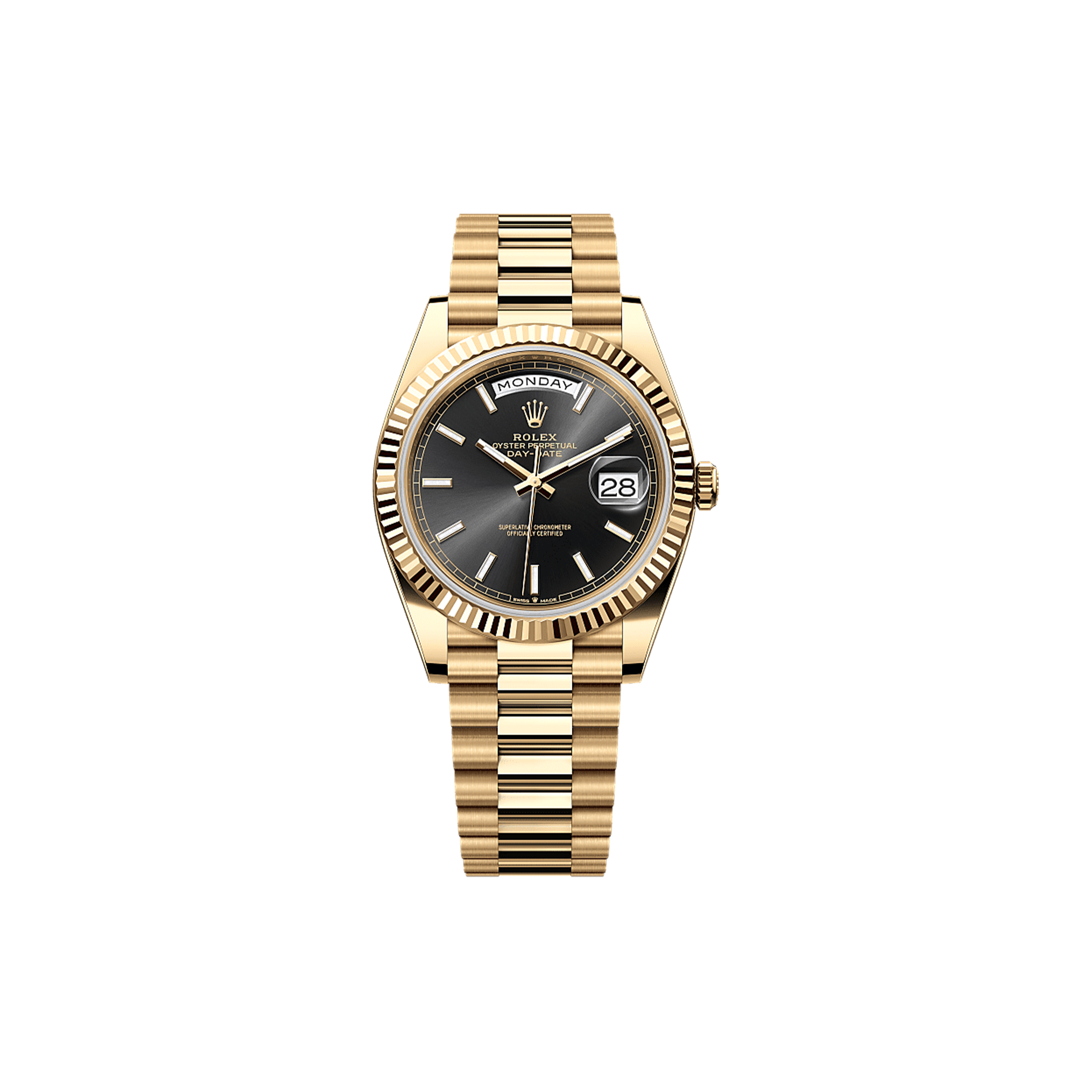 ROLEX DAY-DATE 40 OYSTER, 40 MM, YELLOW GOLD WATCH 228238-0067