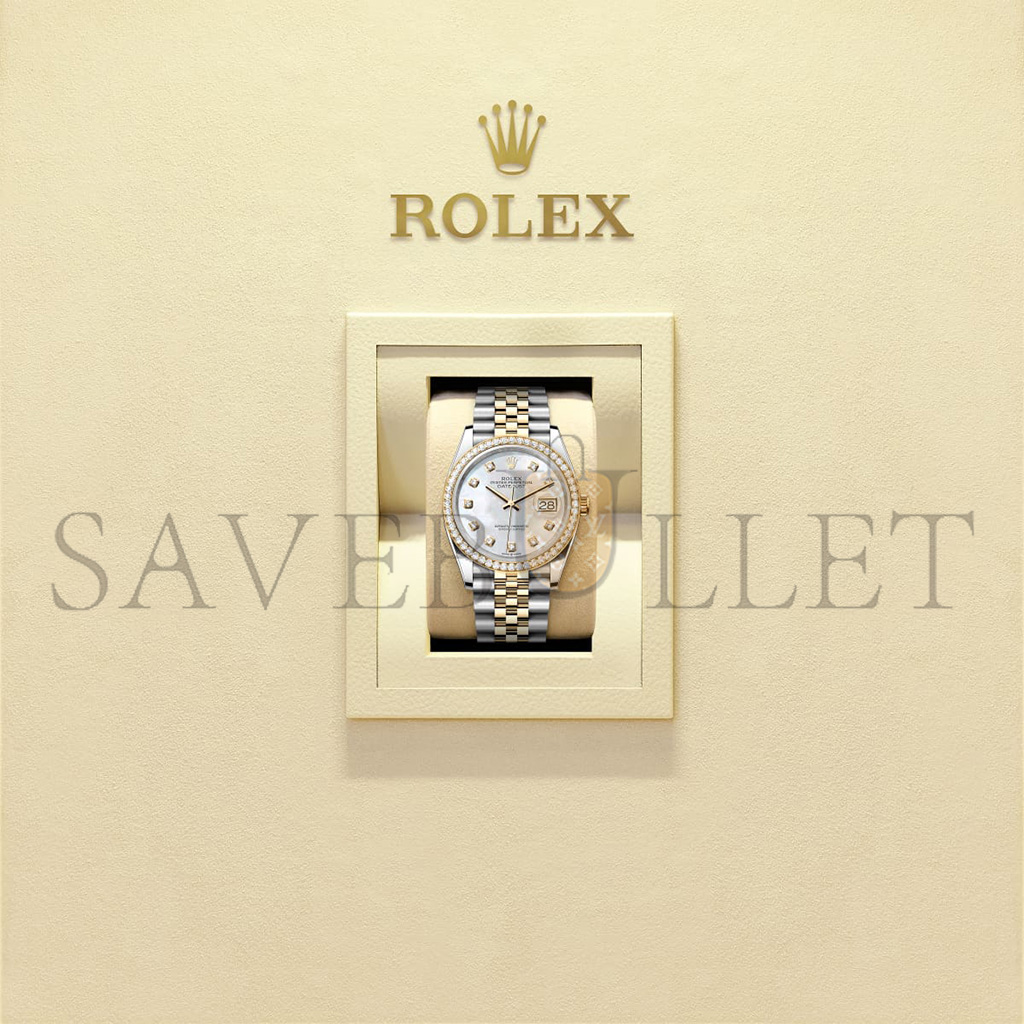 ROLEX DATEJUST 36 OYSTER, 36 MM, OYSTERSTEEL, YELLOW GOLD AND DIAMONDS WATCH 126283RBR-0009