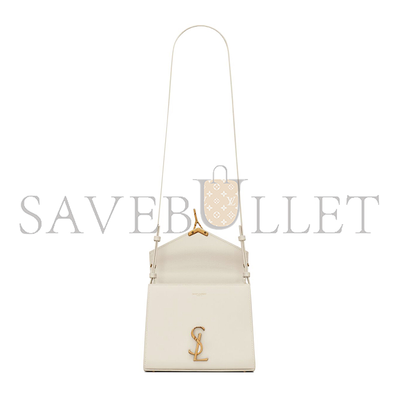 YSL CASSANDRA MINI TOP HANDLE BAG IN GRAIN DE POUDRE EMBOSSED LEATHER 623930BOW0W9207 (20*16*7.5cm)