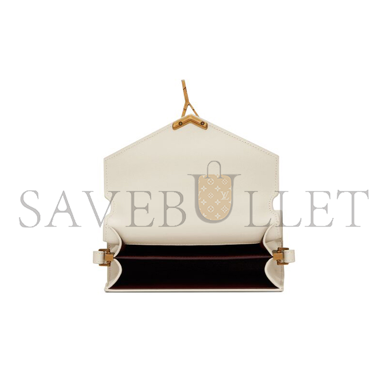 YSL CASSANDRA MINI TOP HANDLE BAG IN GRAIN DE POUDRE EMBOSSED LEATHER 623930BOW0W9207 (20*16*7.5cm)