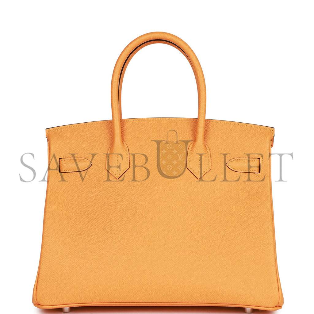 HERMES SPECIAL ORDER (HSS) BIRKIN 30 JAUNE D'OR AND MALACHITE EPSOM BRUSHED PALLADIUM HARDWARE( 30cm*22*16cm)