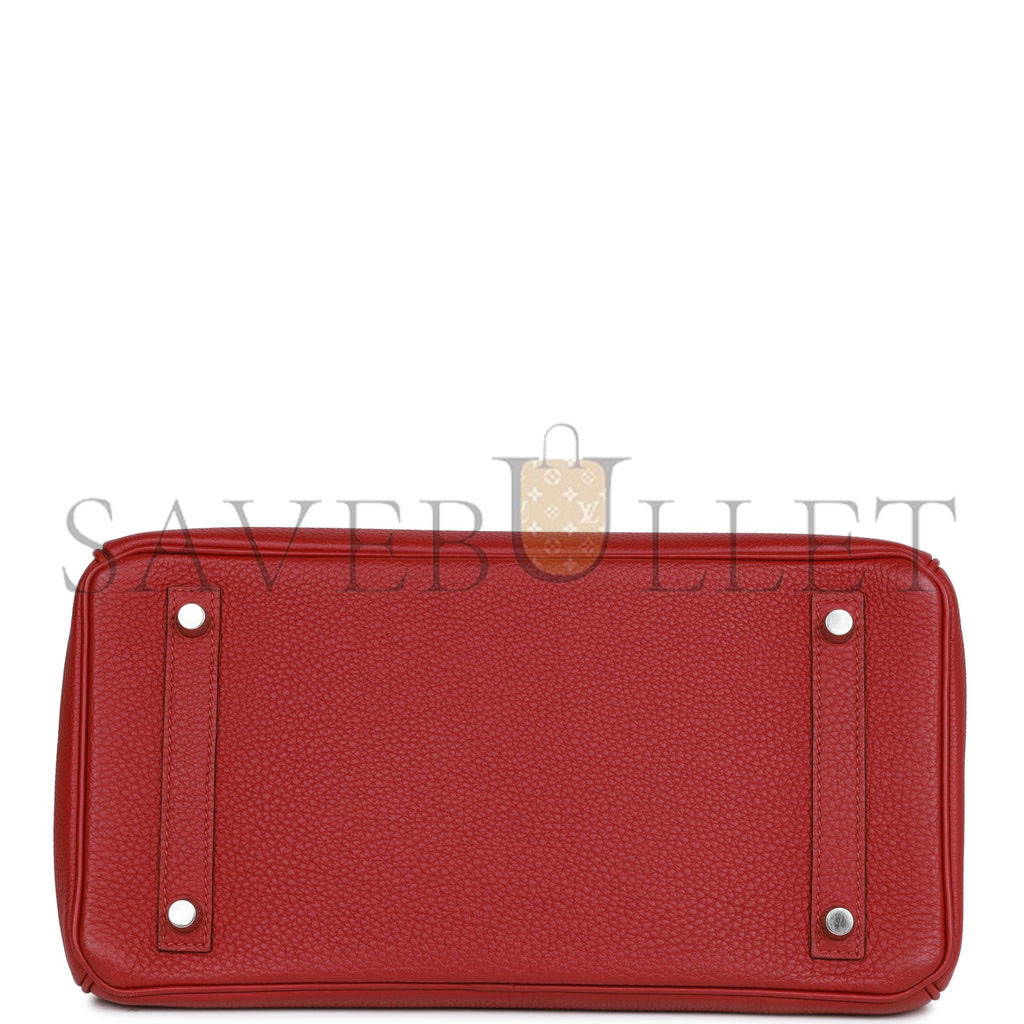 HERMES BIRKIN 30 ROUGE IMPERIAL TOGO PALLADIUM HARDWARE (30cm)