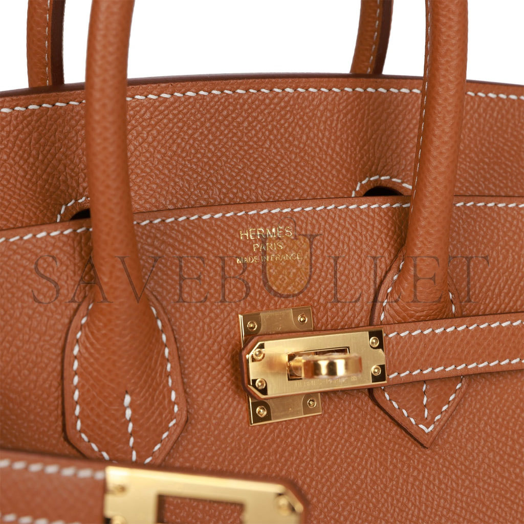 HERMES BIRKIN SELLIER 25 GOLD EPSOM GOLD HARDWARE HANDMADE (25cm)