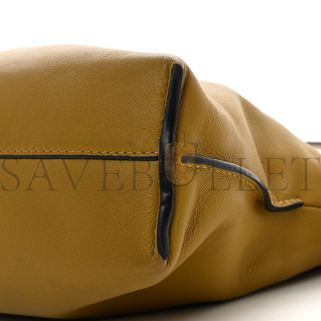 LOEWE CALFSKIN MINI FLAMENCO KNOT CLUTCH OCHRE (22*19*7cm)