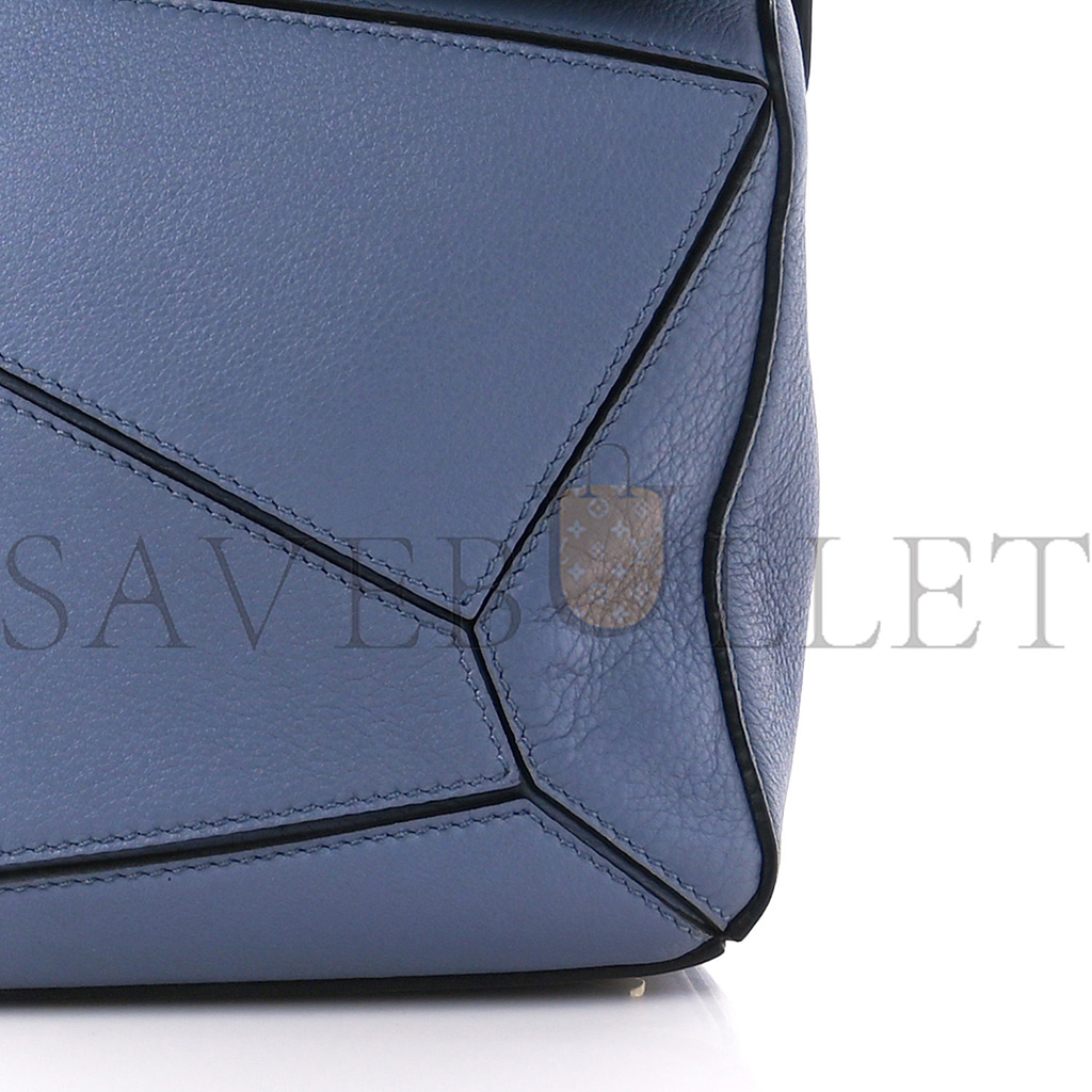 LOEWE CALFSKIN MEDIUM PUZZLE BAG BLUE (29*19.5*14cm)