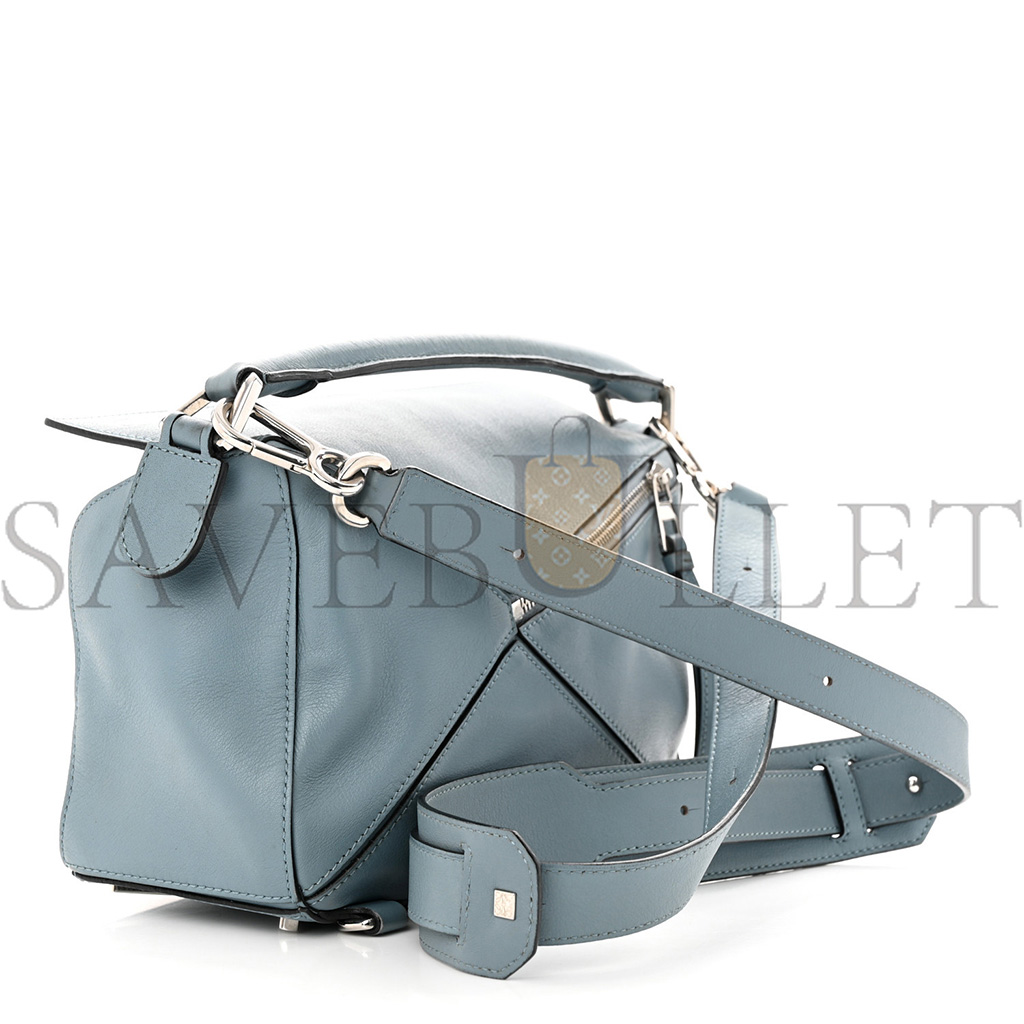 LOEWE CALFSKIN SMALL PUZZLE BAG STONE BLUE (24*16.5*10.5cm)