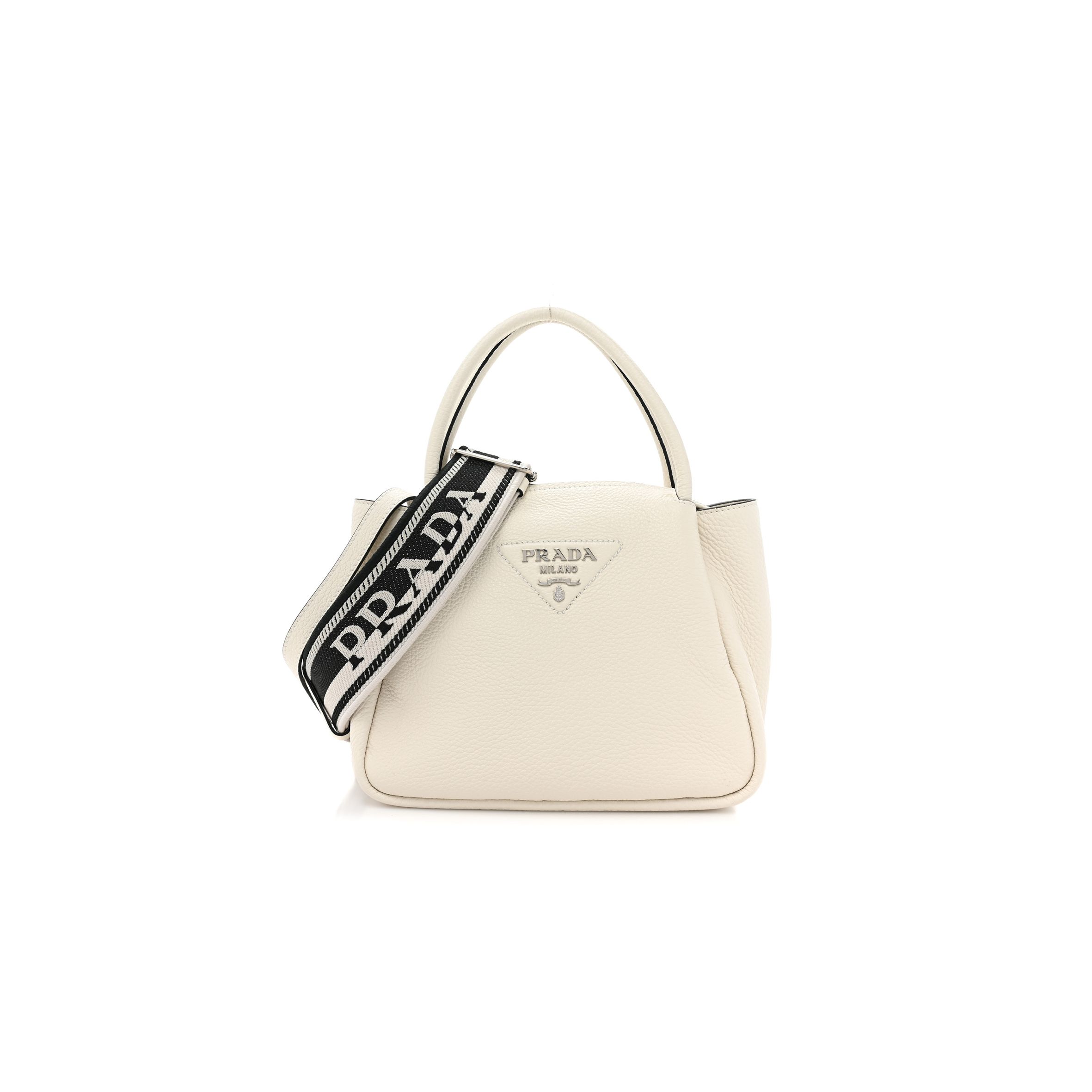 PRADA VITELLO DAINO TOP HANDLE WHITE (33*29*13cm)