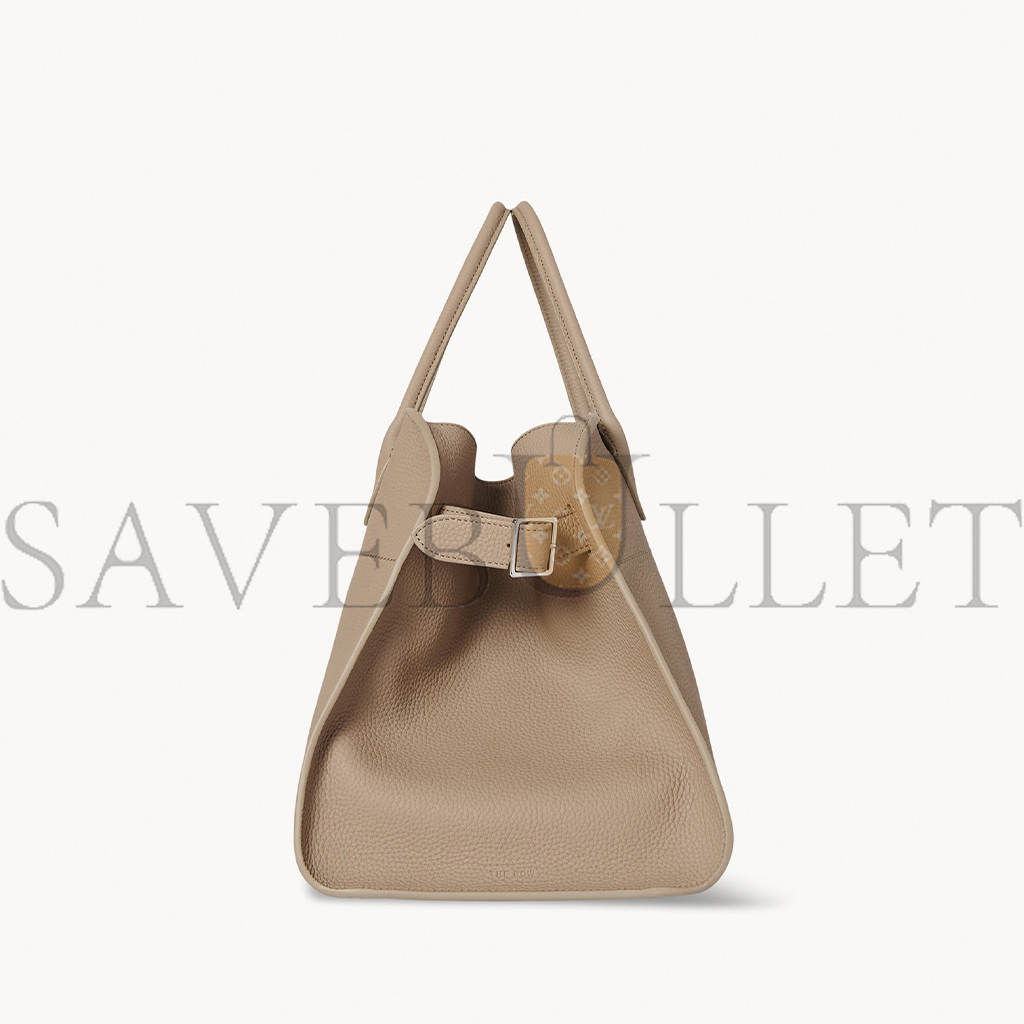 THE ROW SOFT MARGAUX 15 BAG IN LEATHER DARK TAUPE W1255L133DTPL (38*28*23cm)