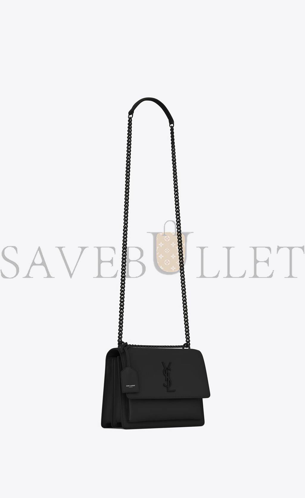 YSL SUNSET MEDIUM CHAIN BAG IN SMOOTH LEATHER 442906D420U1000 (22*16*6.5cm)