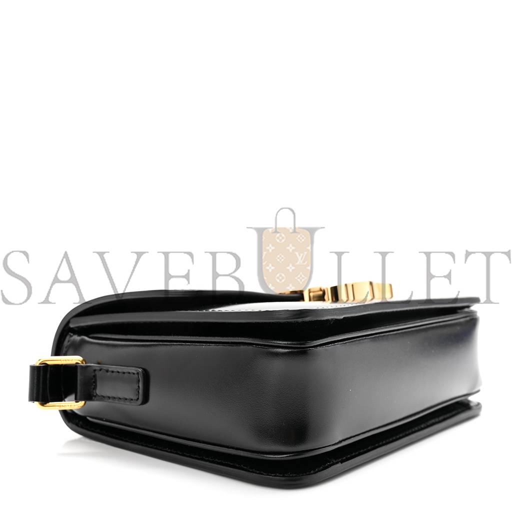 CELINE SHINY CALFSKIN TEEN TRIOMPHE BLACK (18*13*6cm)