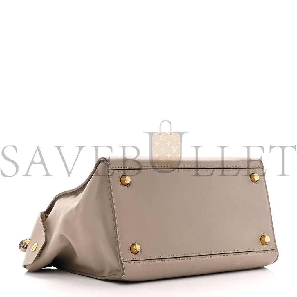 CELINE SMOOTH CALFSKIN SMALL RING BAG LIGHT TAUPE (30*26*17cm)