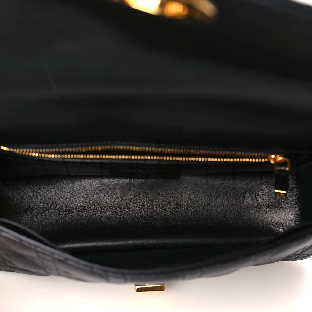 DIOR CALFSKIN CANNAGE MEDIUM CARO BAG BLACK (25*15*8.9cm)